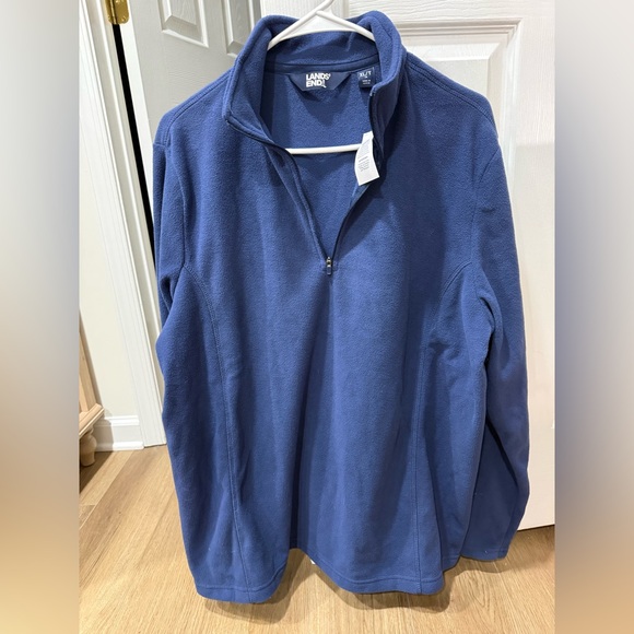 Lands' End Men's Zip-Up Blue Sweater NEW - Picture 4 of 5